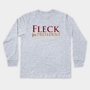 Fleck For President Kids Long Sleeve T-Shirt